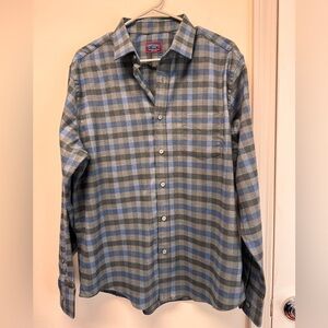 UNTUCKit Blue and Gray Plaid Shirt